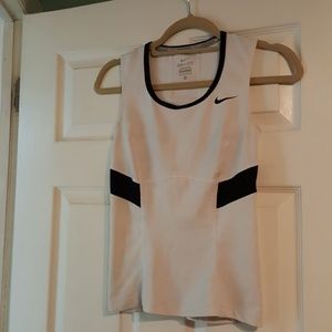 Nike top tank white black trim